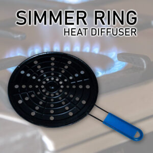 Simmer Ring Black Non Stick with Plastic Handle