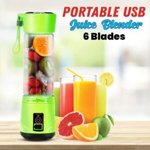 USB Chargeable Juicer Blender 6 Blades 380ml - Portable Juicer Cup & Smoothie Maker