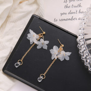 Luxury Flower Crystal Drop Earrings