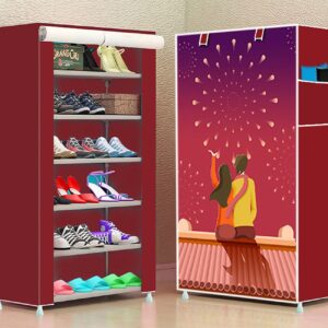 6 Layers Non-woven Fabric High-capacity Shoe Hanger Shoes Cabinet