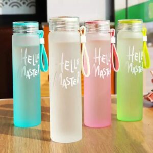 Hello Master Glass Water Bottle for School/College/Office (480 ml)